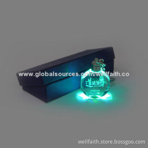 Flashing LED Keyring, Sized 20*20mmNew
